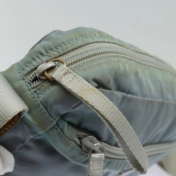PRADA Shoulder Bag Nylon Light Blue Silver Auth 84645 - Picture 9 of 15